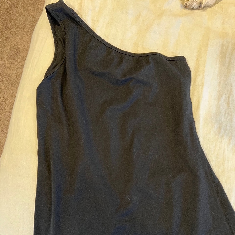 Black One-Shoulder Zyia Top